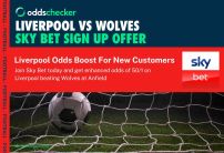 Sky Bet Sign Up Offer: Get 50/1 on Liverpool to Beat Wolves Today