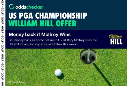 Get up to £50 Money Back as Free Bet is Rory McIlroy Wins PGA Championship with William Hill
