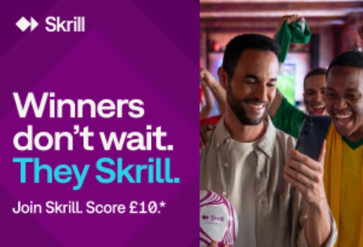 Skrill Welcome Offer: Deposit and Spend €10 on the World Cup, Get €10 Added to your Account