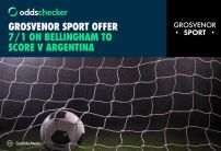 Grosvenor Sport World Cup Offer: Get 7/1 on Jude Bellingham to Score v Argentina