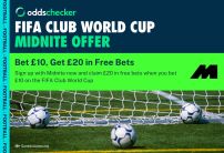 Midnite Sign Up Offer: Bet £10, Get £20 on the FIFA Club World Cup
