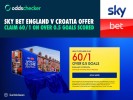 Sky Bet World Cup Offer: Claim 60/1 on Over 0.5 Goals in England v Croatia 
