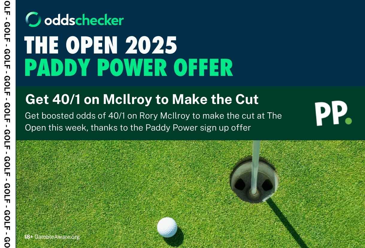 Get 40/1 on Rory McIlroy to Make the Cut at The Open with Paddy Power