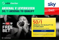 Sky Bet UCL Offer: Get 50/1 on Arsenal to Qualify Against Leverkusen 