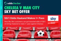 Sky Bet Sign Up Offer: Get 50/1 Odds That Erling Haaland Makes 1+ Pass Against Chelsea