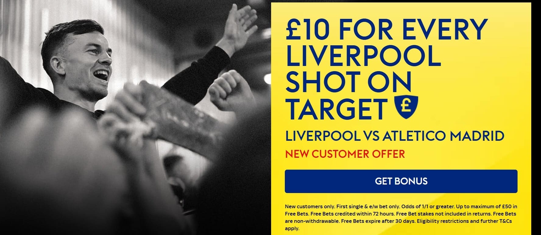 Liverpool v Atletico Madrid: Claim a £10 Free Bet for Every Liverpool Shot on Target with Sky Bet