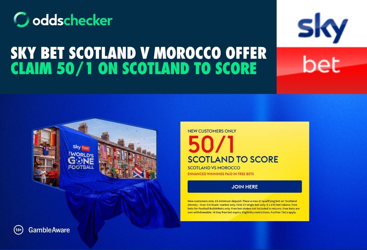 Sky Bet World Cup Offer: Get 50/1 on Scotland to Score v Morocco