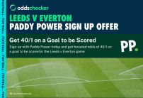 Leeds v Everton Paddy Power Offer: Get 40/1 on a Goal to be Scored in the Game
