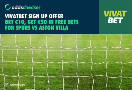 VivatBet Sign Up Offer: Bet €10, Get €50 for Spurs vs Aston Villa