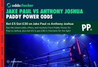 Paddy Power Jake Paul vs Anthony Joshua Odds: Latest Odds and Markets + Bet £5 Get £30 Bonus