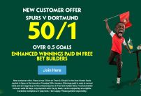Get 50/1 on 1+ Goals in Tottenham v Dortmund with Paddy Power as Thomas Frank Faces the Sack