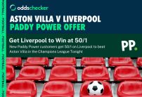 Paddy Power Odds Boost: Get Liverpool to Beat Aston Villa at Enhanced Odds of 50/1
