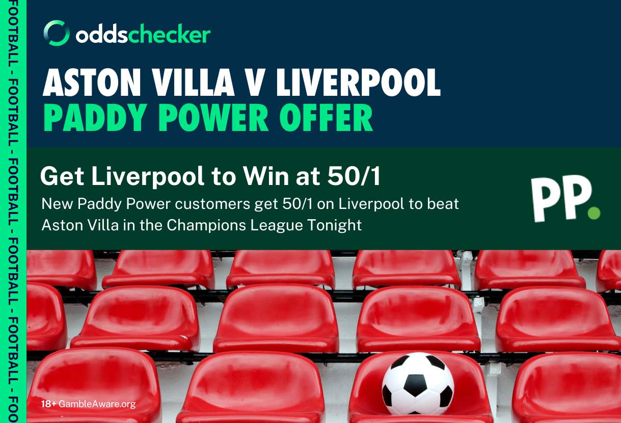 Paddy Power Odds Boost: Get Liverpool to Beat Aston Villa at Enhanced Odds of 50/1