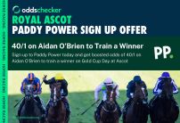 Paddy Power Royal Ascot Offer: Get 40/1 on Aidan O’Brien to Train a Winner on Gold Cup Day 