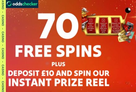 Sky Vegas 70 Free Spins & £10 Deposit Holiday Prize Draw!