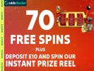 Sky Vegas 70 Free Spins & £10 Deposit Holiday Prize Draw!
