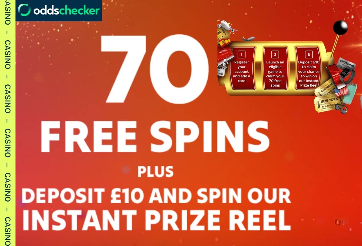 Sky Vegas 70 Free Spins & £10 Deposit Holiday Prize Draw!