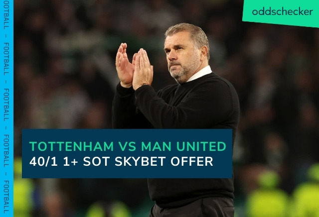 Sky Bet New Customer Offer: Bet £1, Get £40 in Free Bets for 1+ Shot on Target in Spurs vs Man United