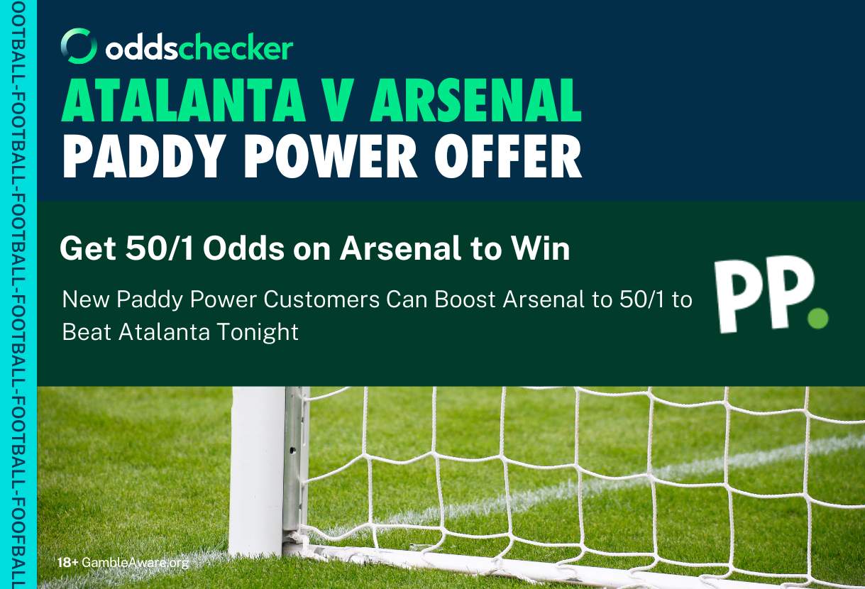 Paddy Power Offer: Get 50/1 Odds That Arsenal Beat Atalanta in the Champions League