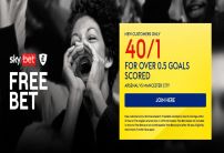 Arsenal v Man City Offer: Get 40/1 on 1+ Goal Scored with Sky Bet