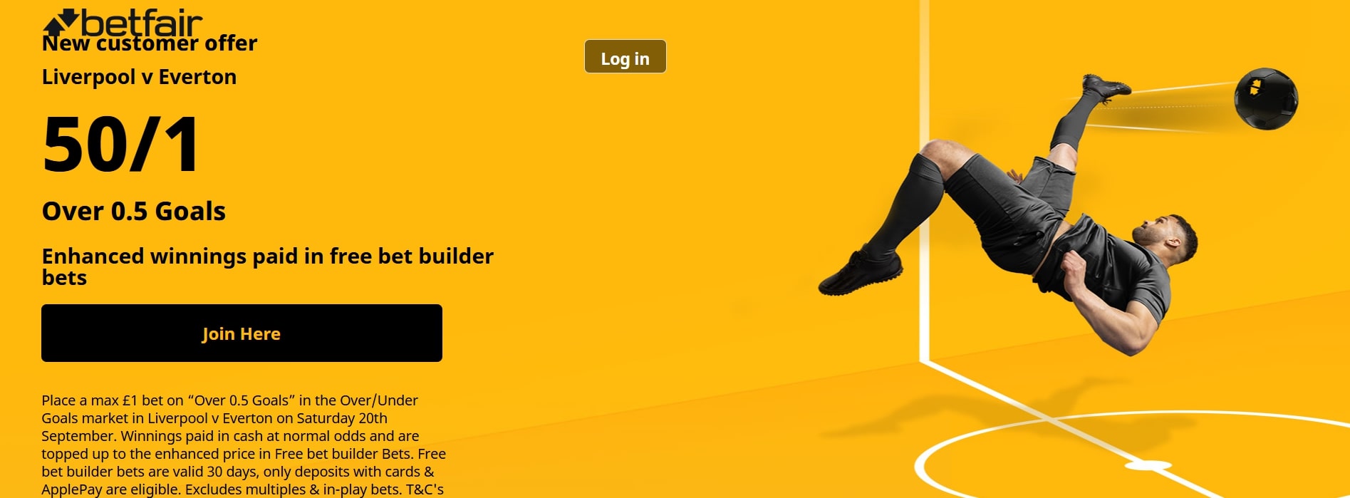 Betfair Sign Up Offer: Get 50/1 on 1+ Goal Scored in Liverpool v Everton