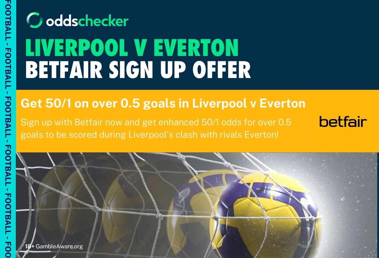 Betfair Merseyside Derby Offer: Last Chance to Get 50/1 on 1+ Goal in Liverpool v Everton