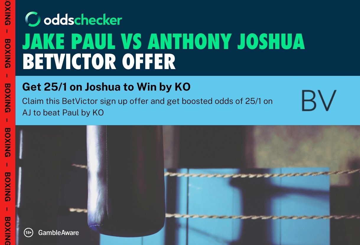 BetVictor Sign Up Offer: Get 25/1 on Anthony Joshua to Beat Jake Paul by KO