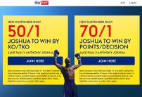 Jake Paul vs Anthony Joshua Offer: Get 50/1 on AJ to Win by KO or TKO, or 70/1 on an AJ Points or Decision Win with Sky Bet