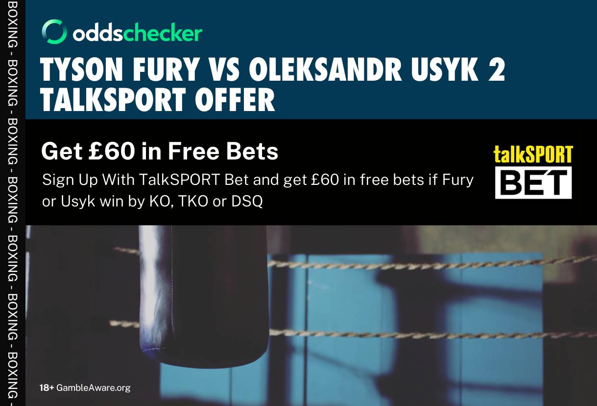 Fury vs Usyk 2 TalkSPORT Offer: Get 60/1 on Fury or Usyk to win by KO, TKO or DSQ