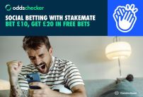 Social Betting with Stakemate: Bet £10, Get £20 via Oddschecker