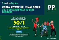 Freiburg v Aston Villa Offer: Get 50/1 on Villa to Win the Europa League