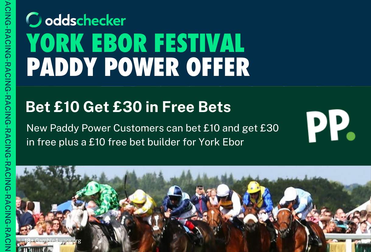 Paddy Power Sign Up Offer: Bet £10, Get £30 in Free Bets at the York Ebor Festival Plus £10 Bet Builder