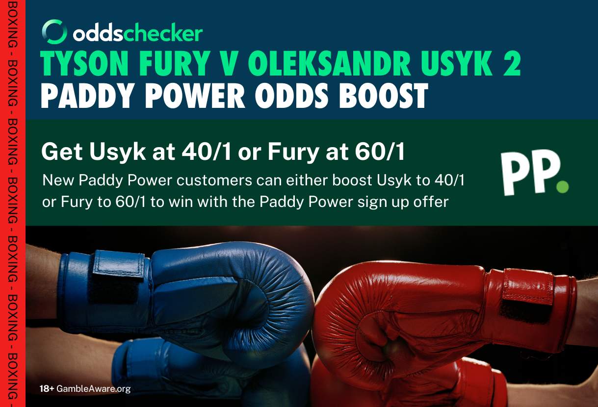 Paddy Power Sign Up Offer: Get Usyk to win at 40/1 or Fury to Win at 60/1