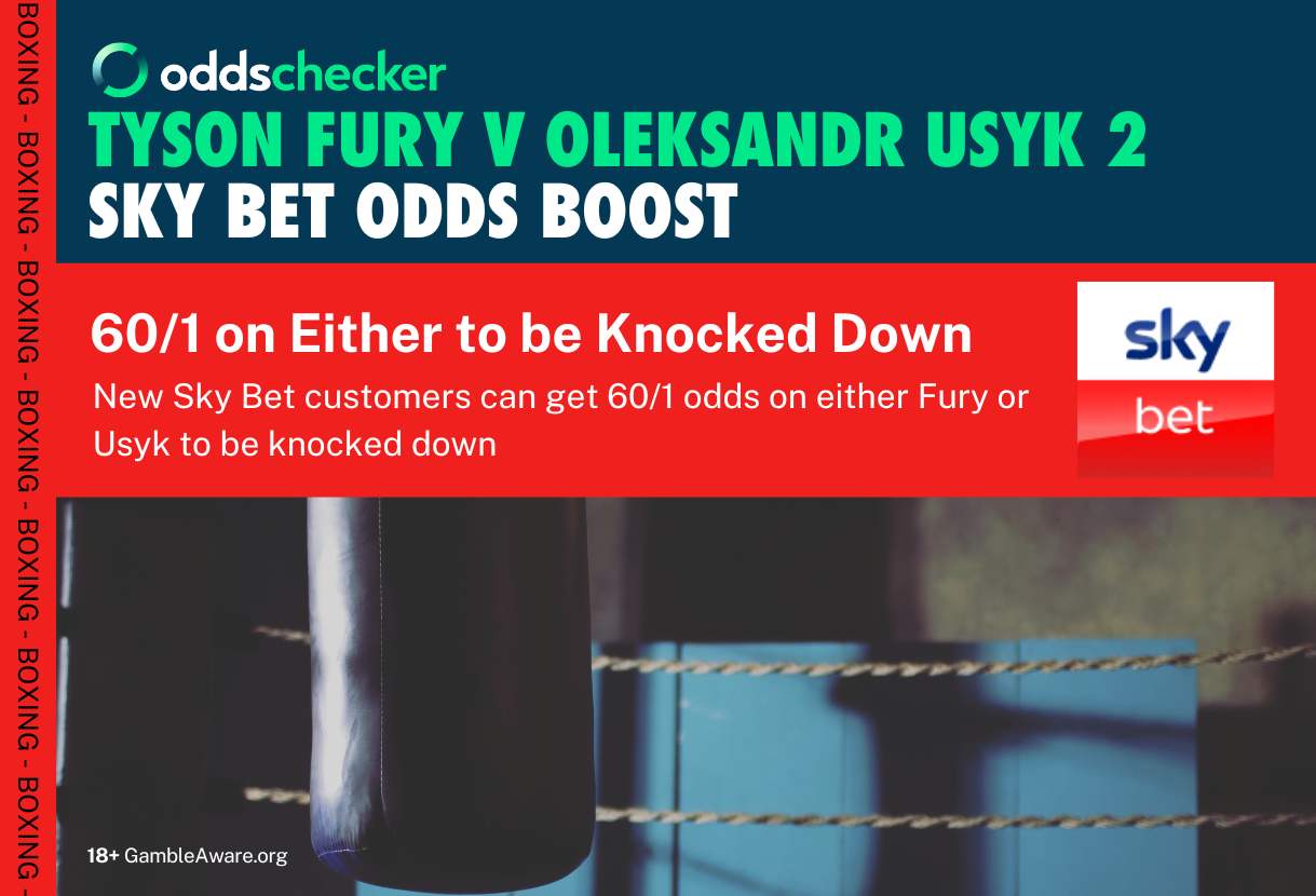 Tyson Fury v Oleksandr Usyk Offer: Get 60/1 Odds Boost That Either Fighter is Knocked Down With Sky Bet