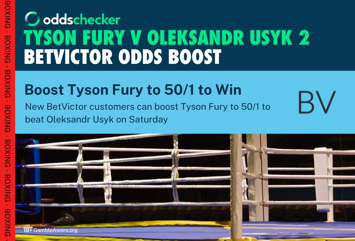 BetVictor Sign Up Offer Fury v Usyk: Get Boosted Odds of 50/1 on Fury to Win