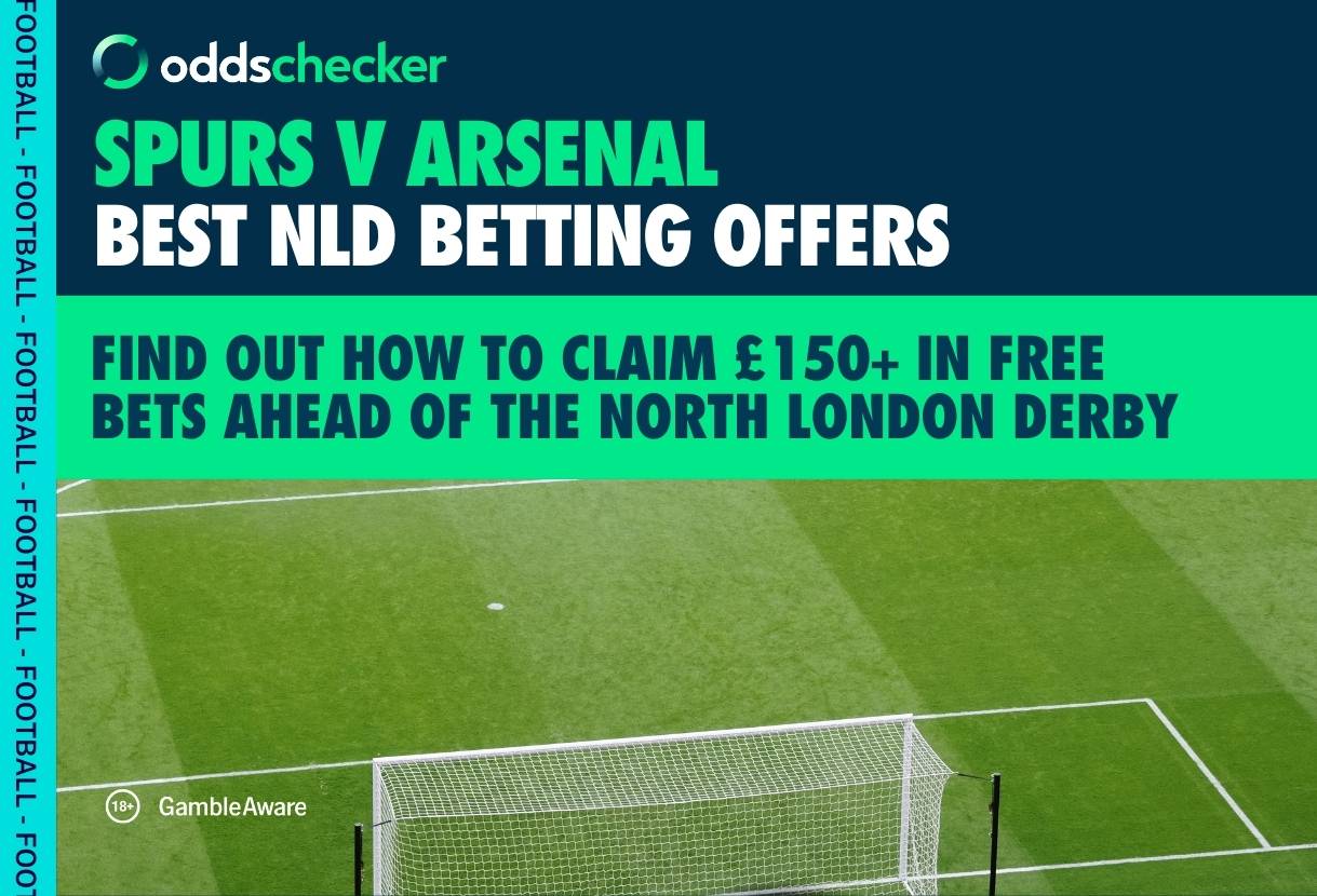 Claim £150 in Free Bets for Spurs v Arsenal, including Enhanced 50/1 Price Boost