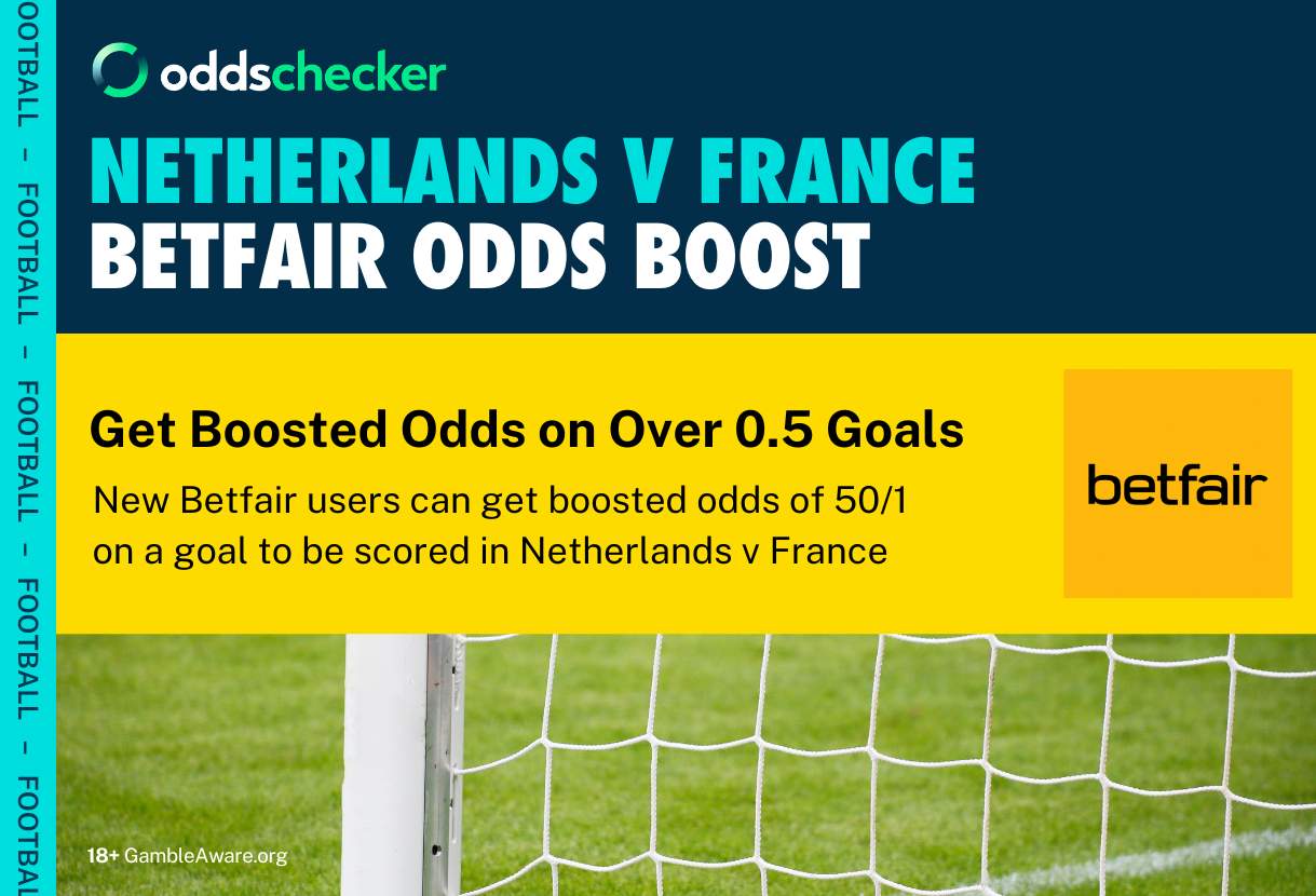 Euro 2024 Offer: Get 50/1 Odds That There is a Goal in Netherlands v France With Betfair Sportsbook