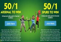 Paddy Power Sign Up Offer: Get 50/1 on Arsenal or Tottenham to Win North London Derby