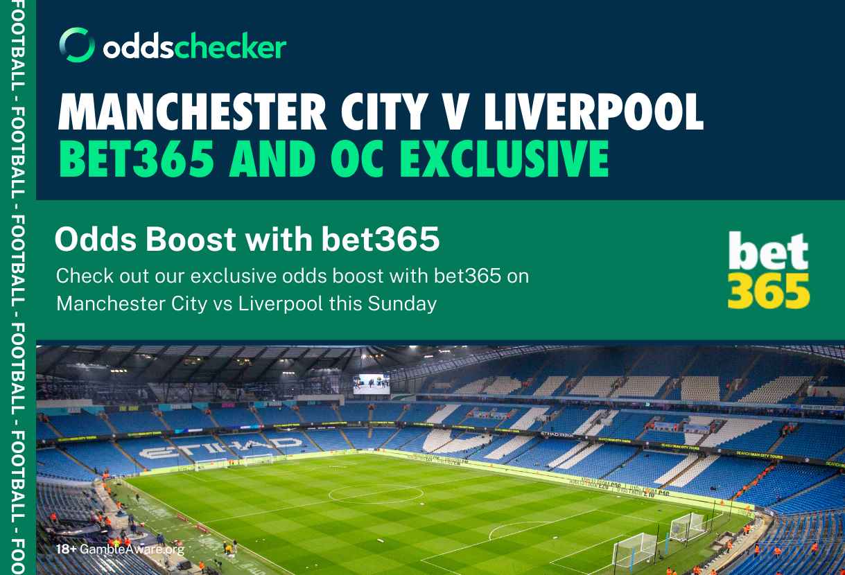 Manchester City v Liverpool Bet Boost: Get a 14/1 Bet Builder Boost with bet365