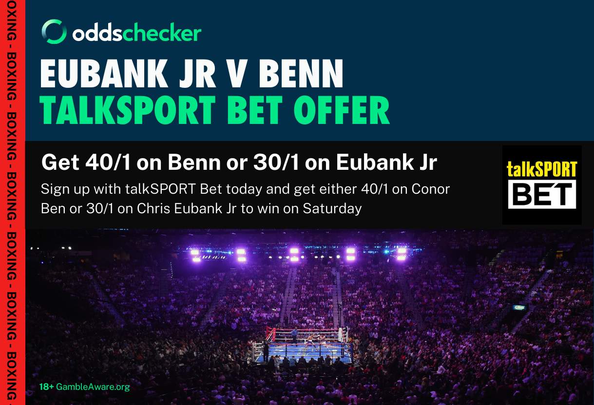 talkSPORT Bet Eubank Jr v Benn Offer: Get 40/1 on Benn or 30/1 On Eubank Jr to Win