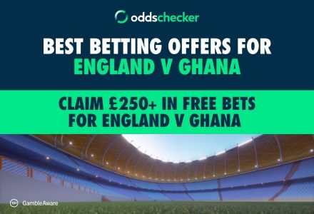Claim £250+ in Free Bets for England v Ghana with the Top World Cup Betting Offers