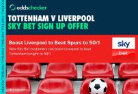 Sky Bet Sign Up Offer: Get 50/1 on Liverpool to Beat Tottenham with Sky Bet