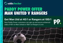 Paddy Power Odds Boost Offer: Get Man United at 40/1 or Rangers at 100/1 to Win