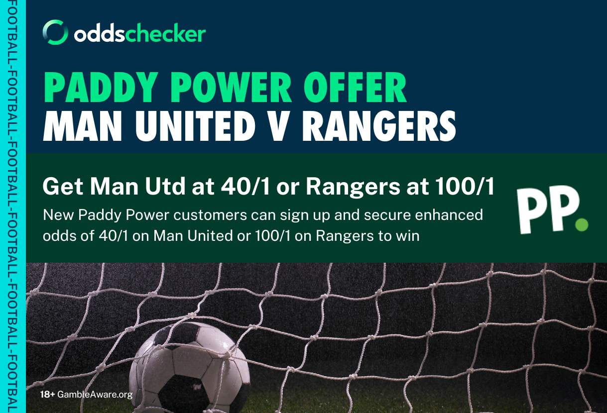 Paddy Power Odds Boost Offer: Get Man United at 40/1 or Rangers at 100/1 to Win