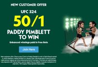 UFC 324 Offer: Get 50/1 on Paddy Pimblett to Beat Justin Gaethje with Paddy Power