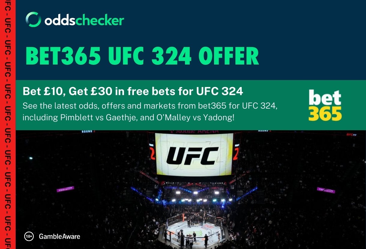 bet365 Bonus Code: Bet £10, Get £30 on UFC 324, Pimblett vs Gaethje, O'Malley vs Yadong