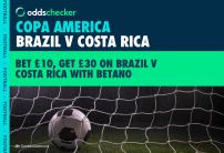 Copa America Betting Offers: Bet £10, Get £30 on Brazil v Costa Rica With Betano