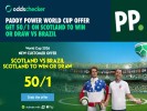 Paddy Power Offer: Get 50/1 on Scotland to Win or Draw vs Brazil