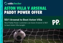 Paddy Power Arsenal 50/1 Odds Boost: Get a Huge Price on Arsenal to Beat Villa