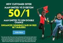 Paddy Power Double Chance Offer: Get 50/1 on Man United to Win or Draw against Everton